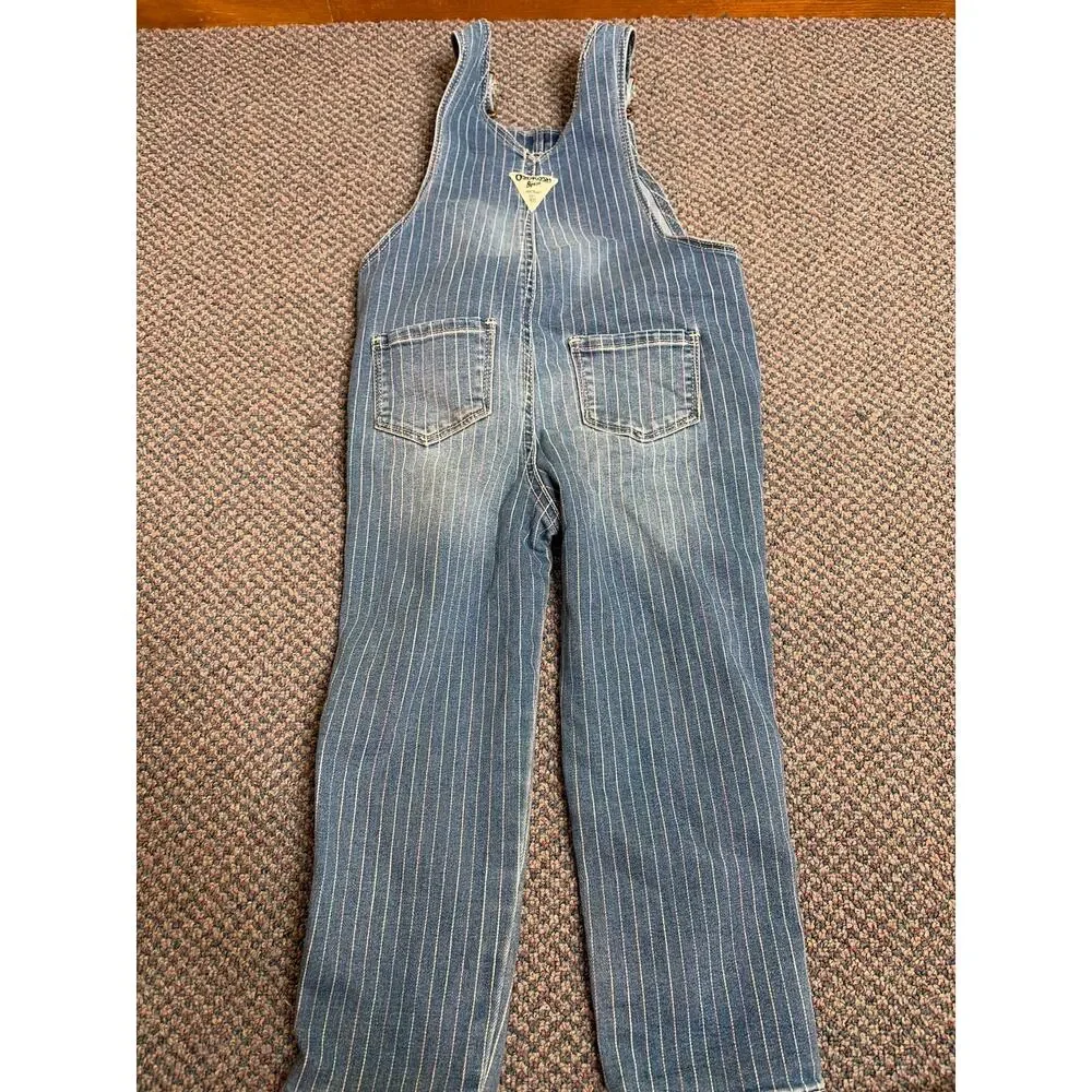 Oshkosh Girls Toddler Striped Overalls 4T